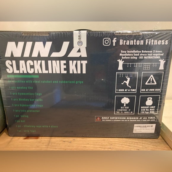 Branton Fitness Ninja Warrior 50’ Slackline Kit Brand New - Picture 2 of 2